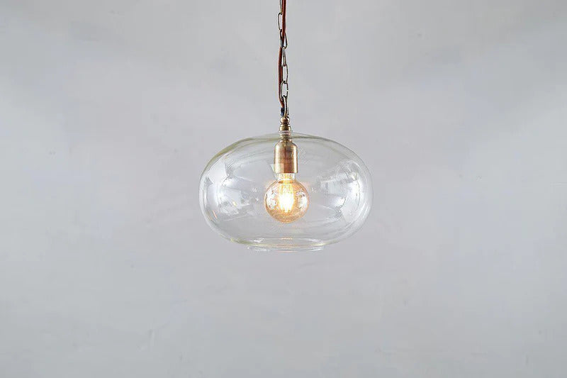Nkuku Otoro Recycled Glass Pendant Clear Small Round
