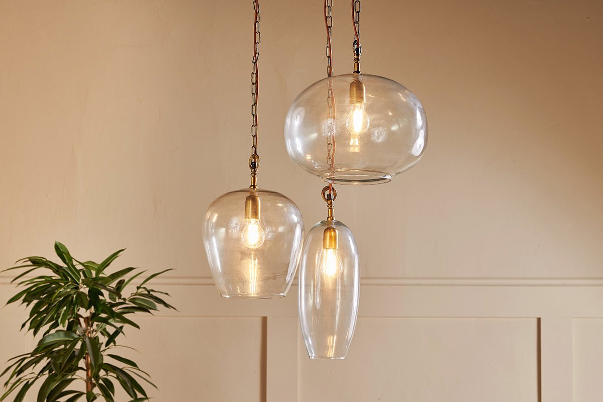 Nkuku Otoro Statement Recycled Glass Cluster Pendant