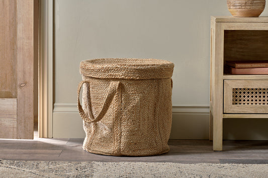 Nkuku Pallu Braided Jute Laundry Basket