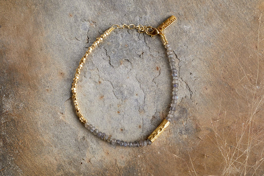 Nkuku Perdu Labradorite Bracelet Gold