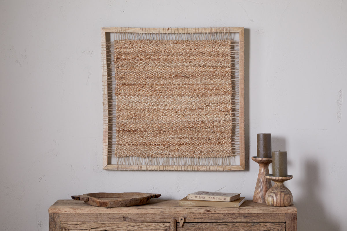 Nkuku Pemali Woven Jute Wall Art Natural