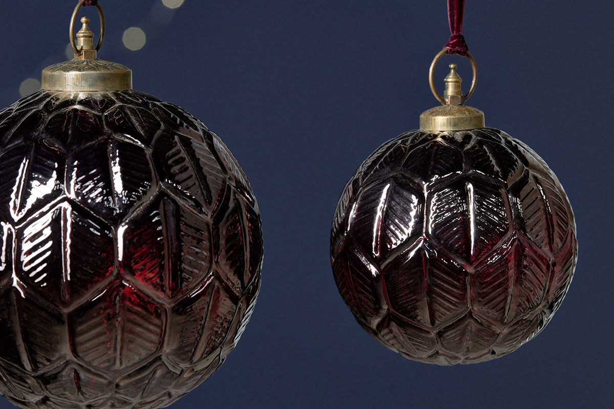 Nkuku Patta Giant Bauble Burgundy