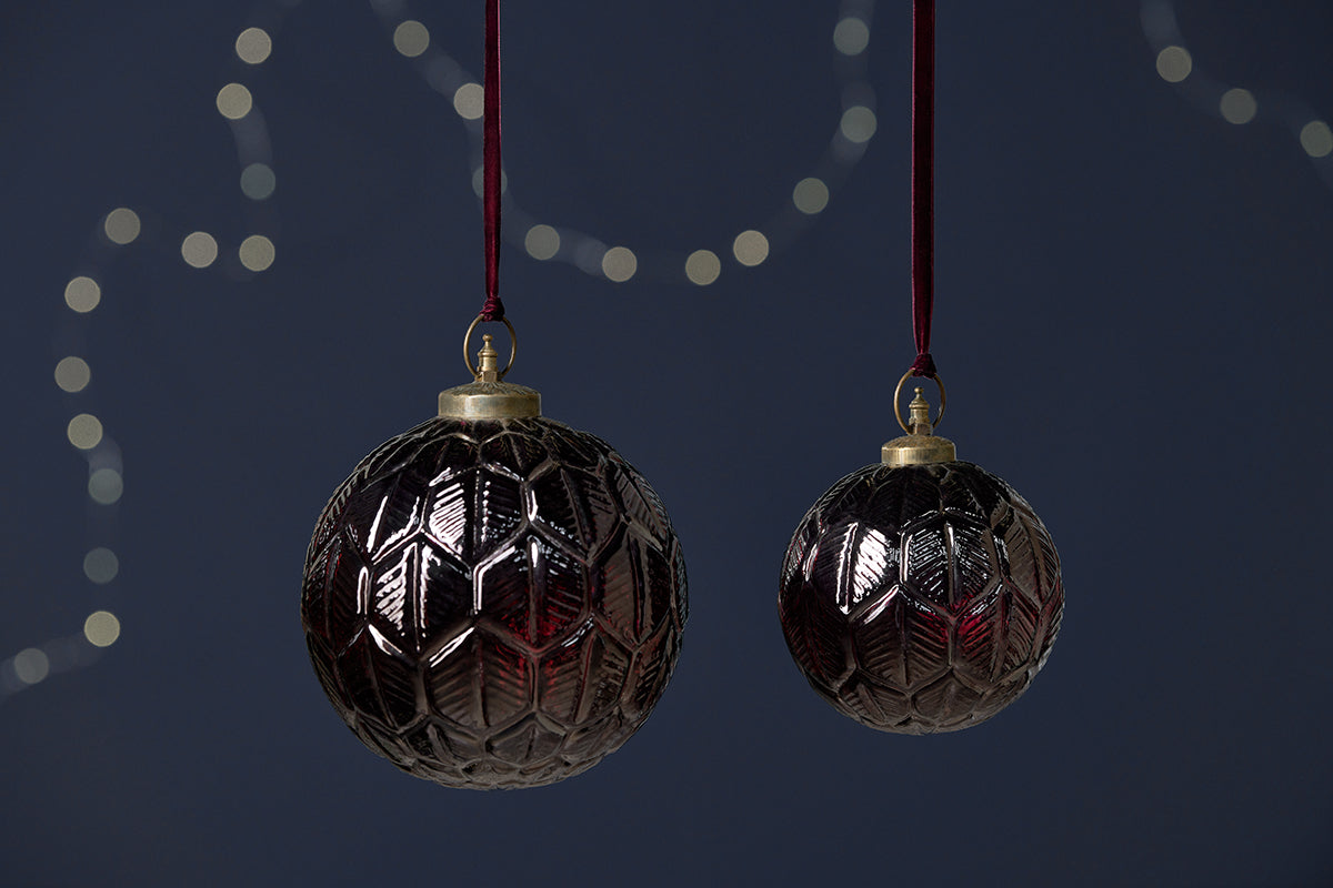 Nkuku Patta Giant Bauble Burgundy