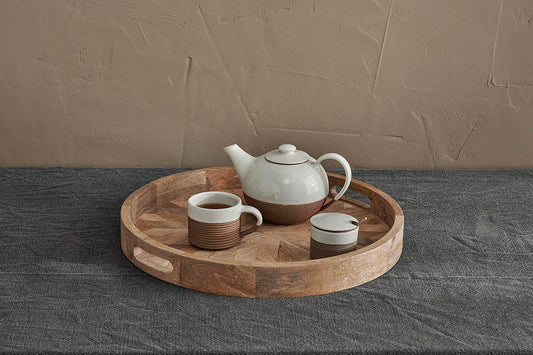 Nkuku Pawi Mango Wood Tray Round