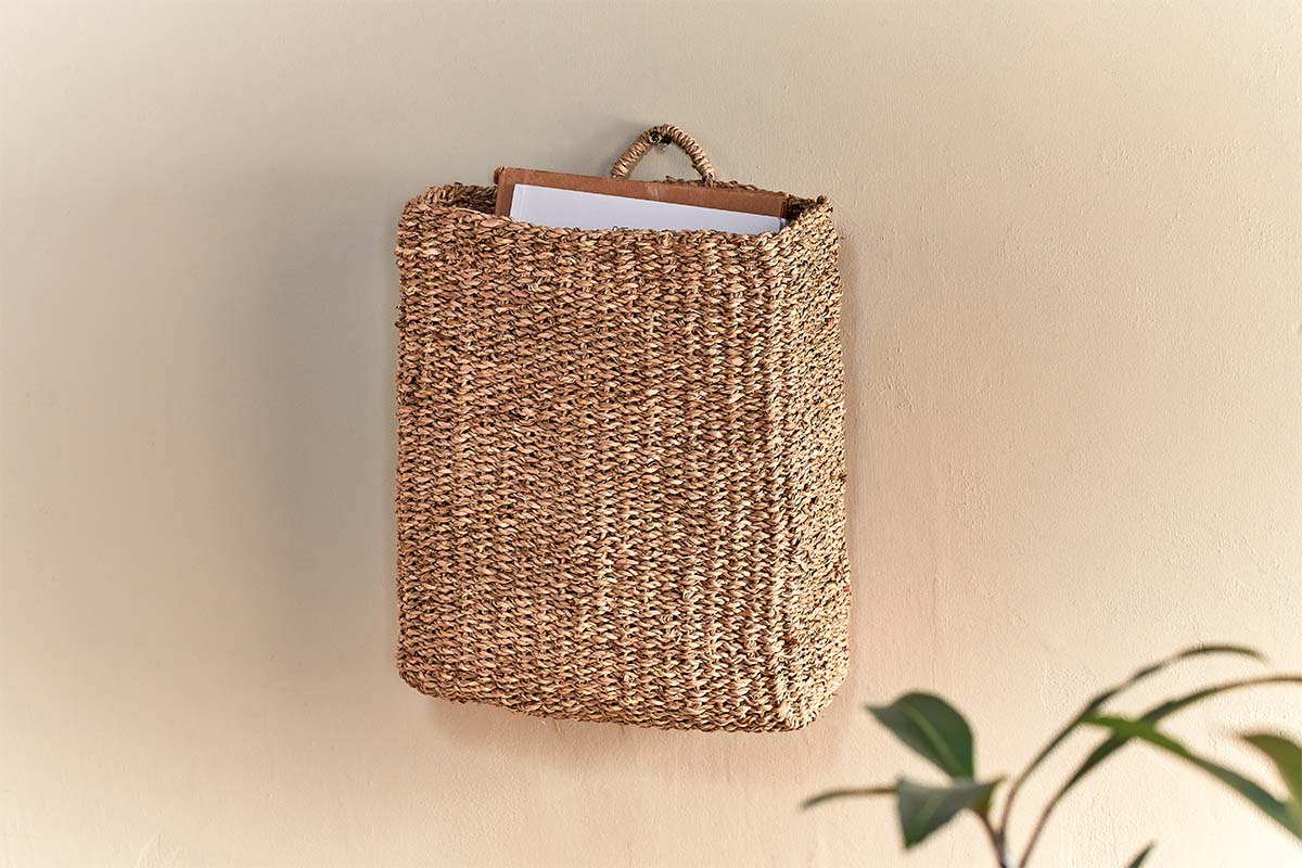 Nkuku Putlar Seagrass Wall Hung Basket