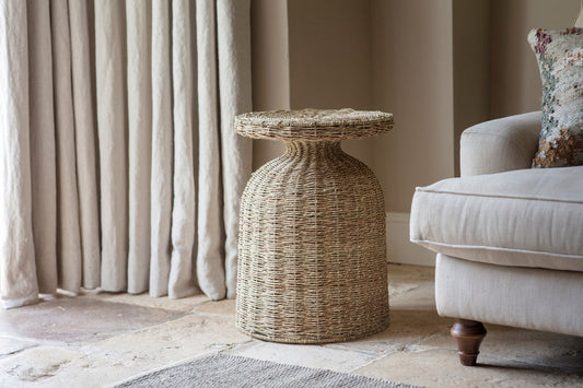 Nkuku Rampura Rattan Side Table Natural