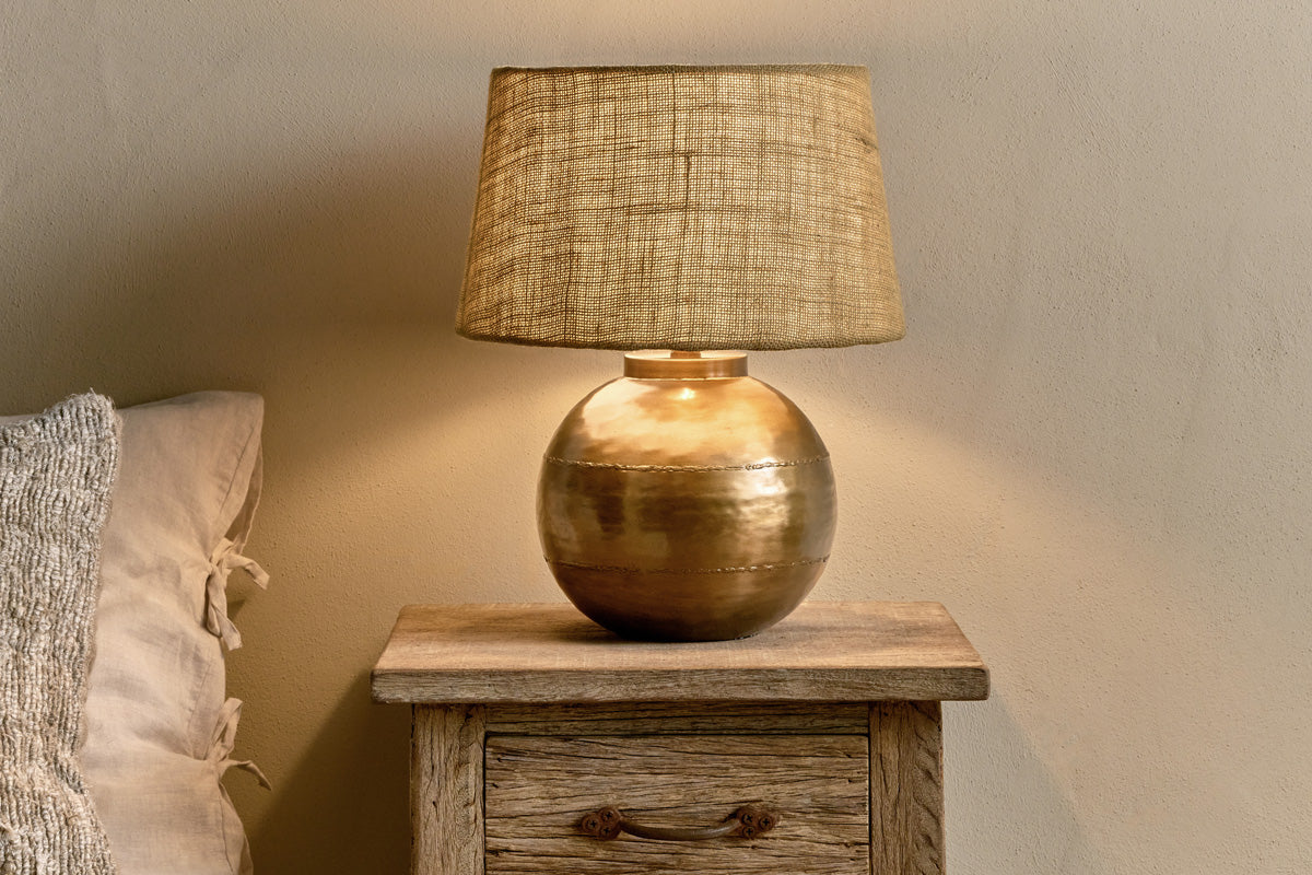 Nkuku Rasan Table Lamp Antique Brass