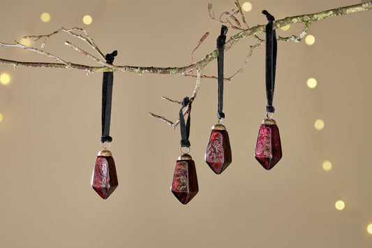 Nkuku Ratnam Baubles Ruby Small (Set Of 4)