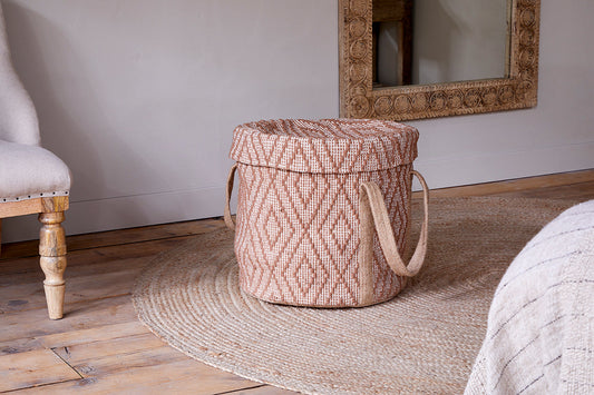 Nkuku Renu Jute Laundry Basket Rust & Natural
