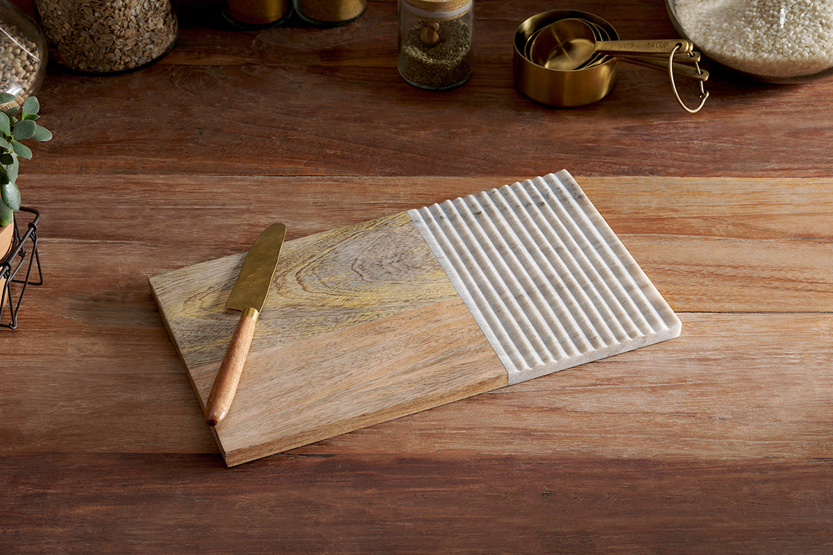 Nkuku Reyna Chopping Board Brown Marble