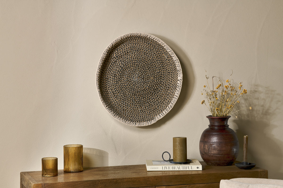 Nkuku Sadie Basket Wall Art Black & Natural