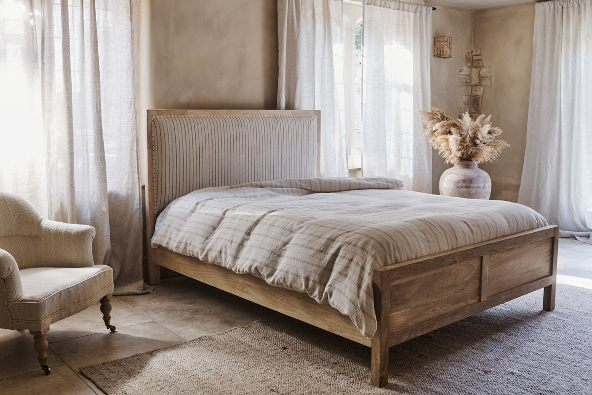 Nkuku Sanja Stripe Bed Natural