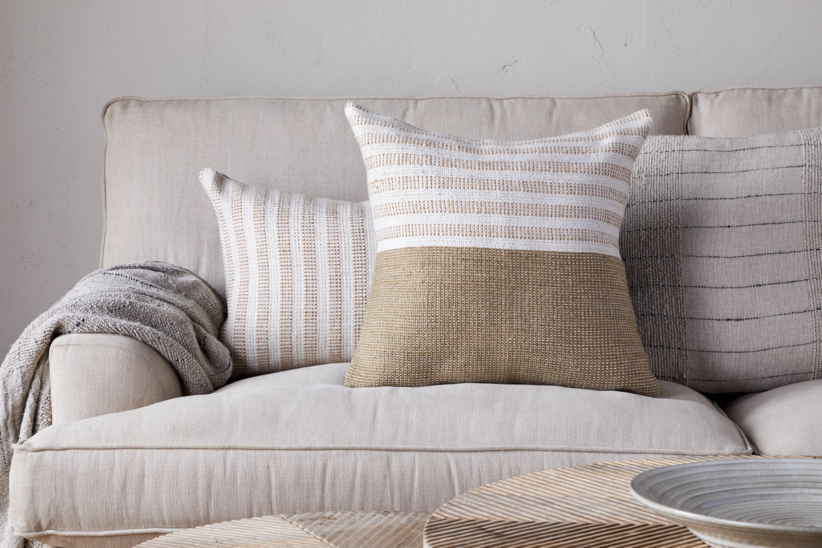 Nkuku Samata Recycled Cushion Cover Moss