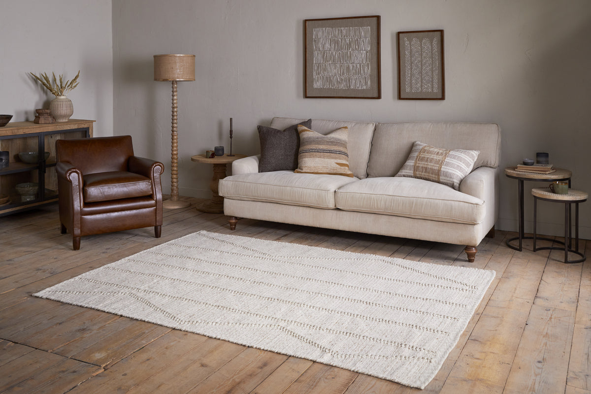 Nkuku Shanti Wool & Cotton Rug Natural
