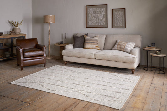Nkuku Shanti Wool & Cotton Rug Natural