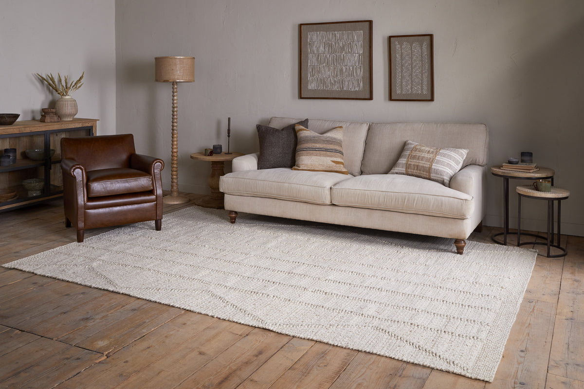 Nkuku Shanti Wool & Cotton Rug Natural