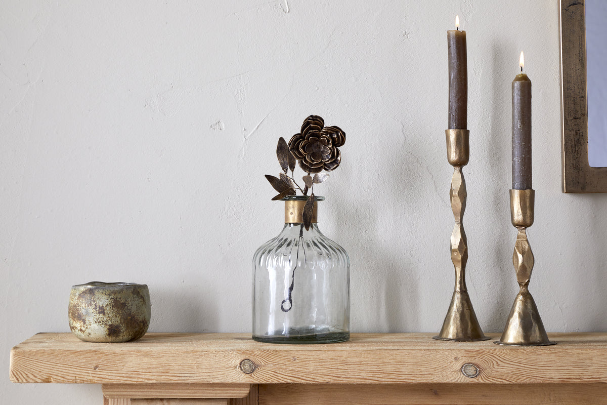 Nkuku Svara Stem Rose Antique Brass