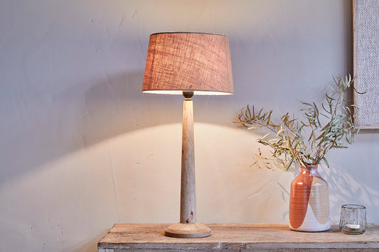 Nkuku Sahar Mango Wood Table Lamp Natural