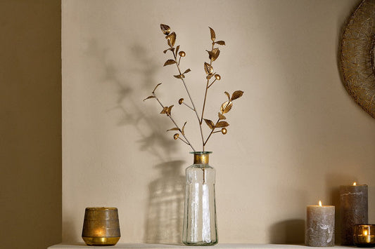 Nkuku San Stem Foliage Antique Brass