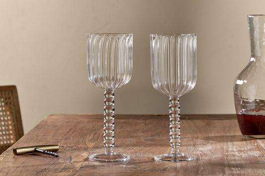 Nkuku Santosa Wine Glass Clear (Set Of 2)