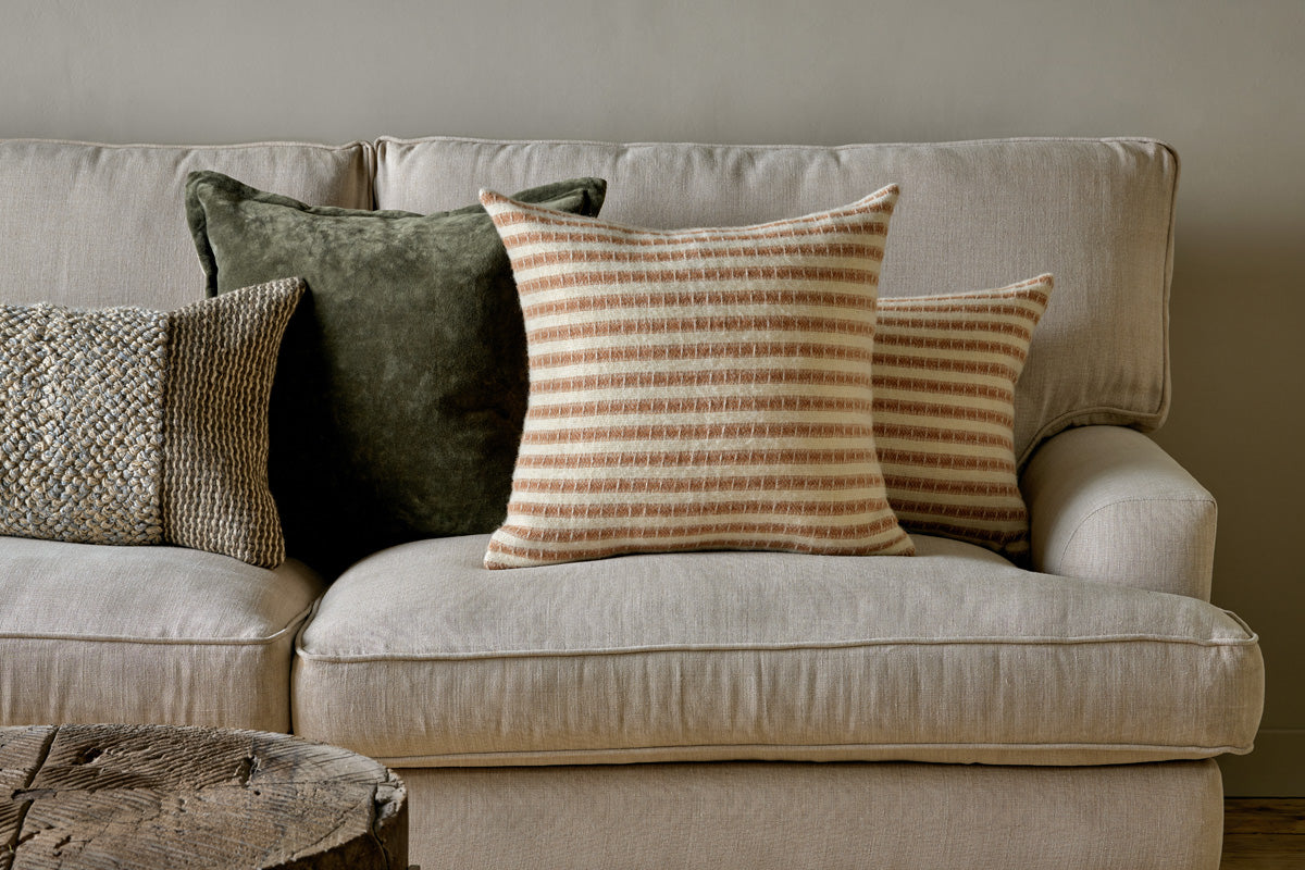 Nkuku Sanval Wool Cushion Cover Rust