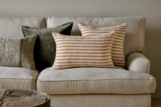 Nkuku Sanval Wool Cushion Cover Rust