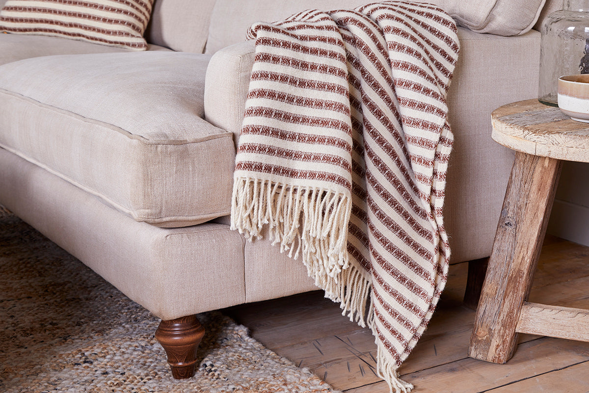 Nkuku Sanval Wool Throw Burgandy
