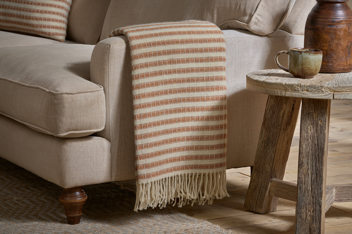 Nkuku Sanval Wool Throw Rust