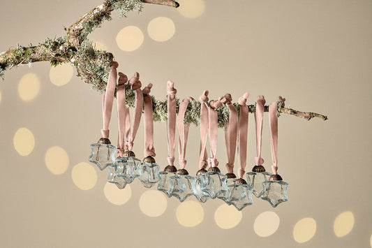 Nkuku Sardi Star Baubles Clear (Set Of 12)