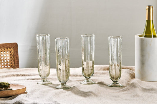 Nkuku Sigiri Champagne Glass Clear (Set Of 4)