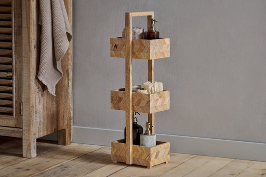 Nkuku Sukha Mango Wood Storage Caddy Natural