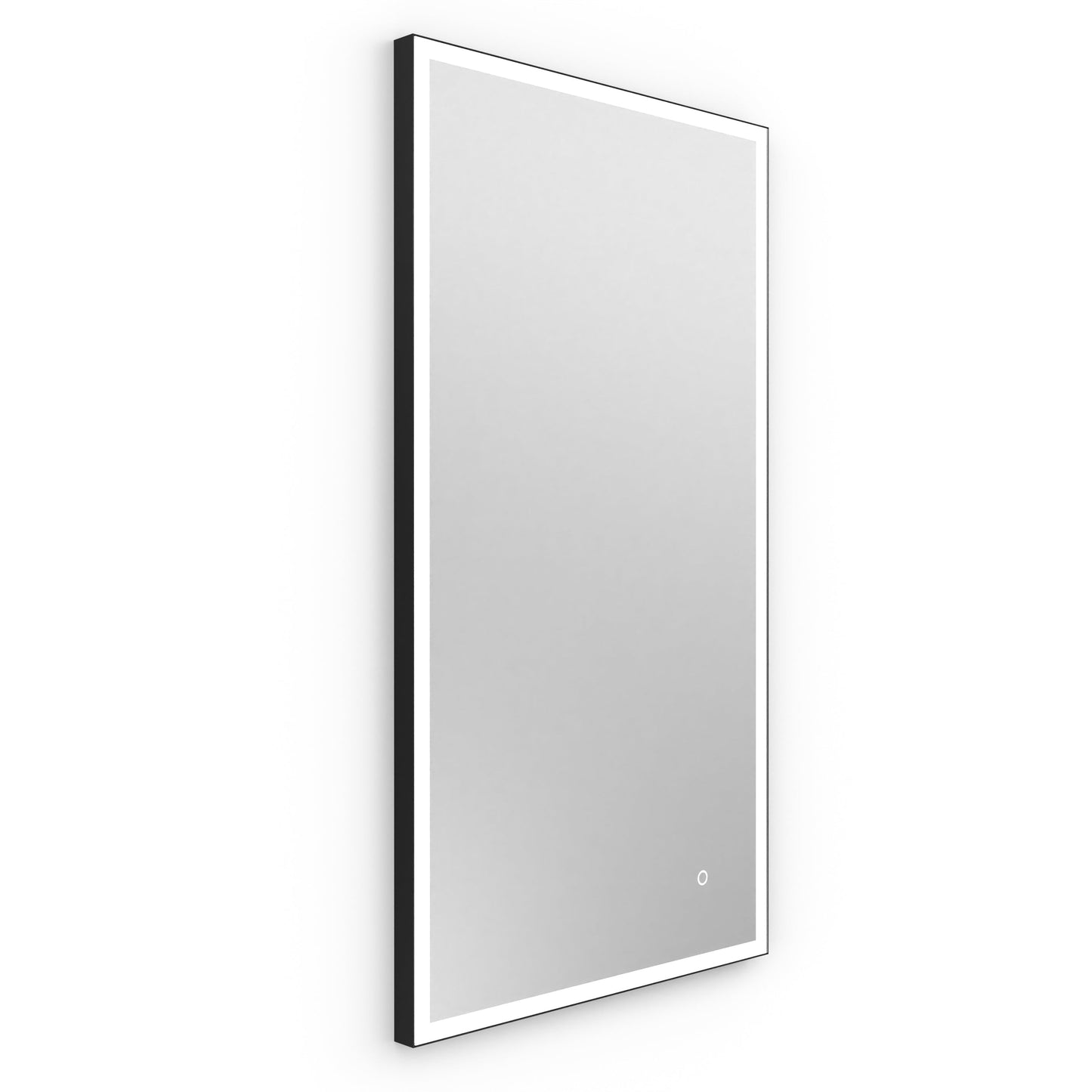 Origins Living Tate Light Rectangular Mirror 40x80cm Matt Black