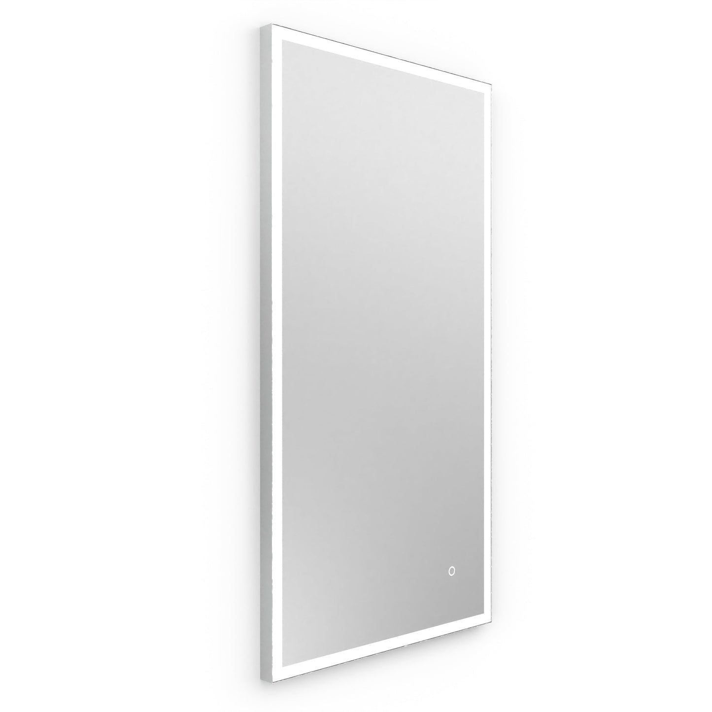 Origins Living Tate Light Rectangular Mirror 40x80cm Polished Aluminium