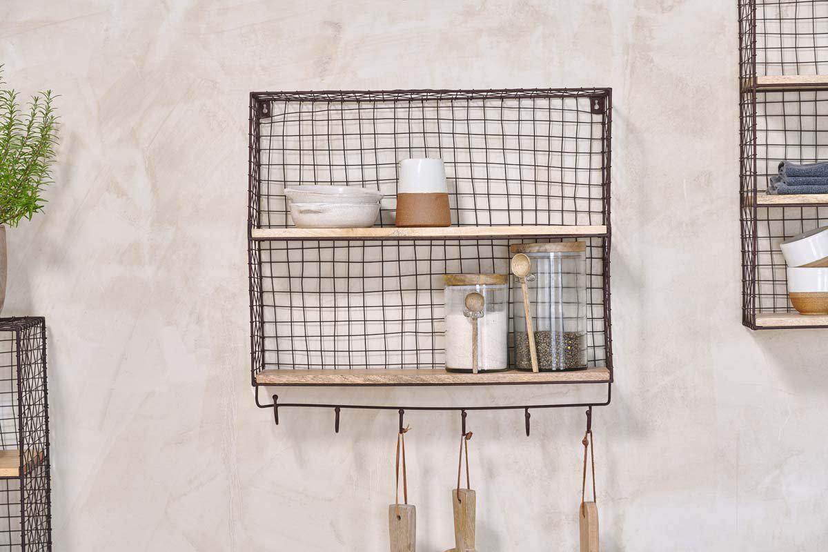 Nkuku Tamba Shelf With Hooks