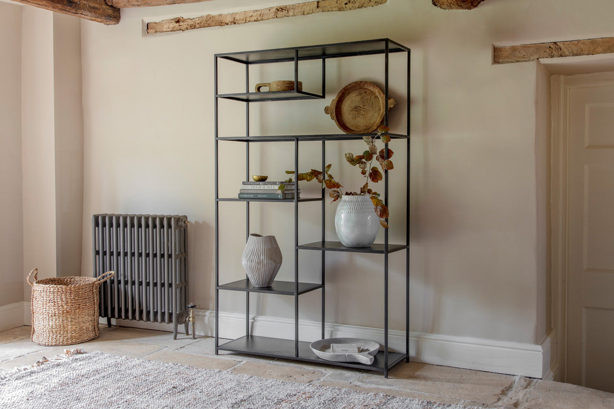 Nkuku Tanvi Display Shelf Black Wide