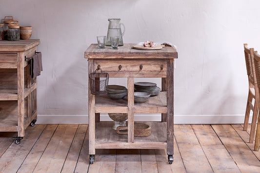 Nkuku Tivu Reclaimed Wood Butchers Block Natural