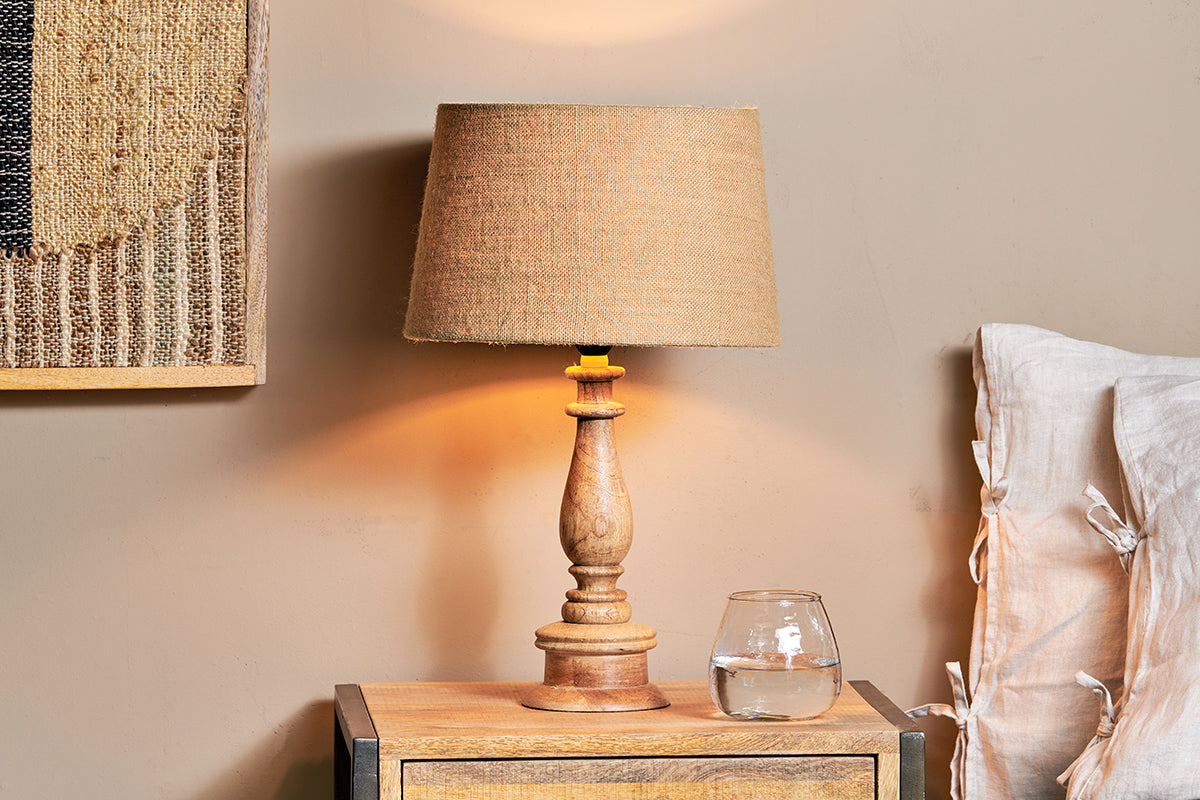 Nkuku Usha Mango Wood Lamp