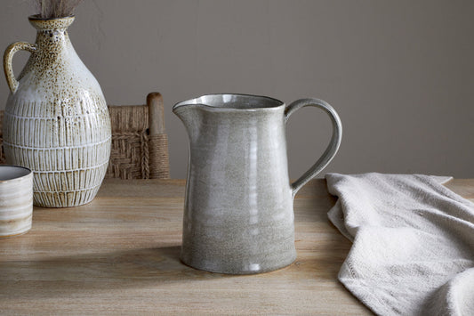 Nkuku Valinha Earthenware Jug Grey Large