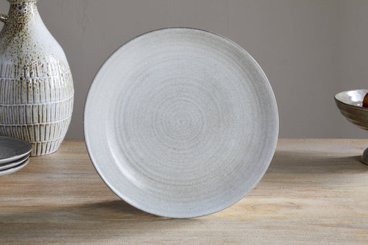 Nkuku Valinha Earthenware Dinner Plate Grey