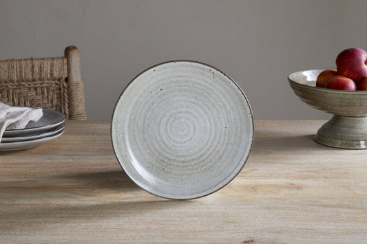 Nkuku Valinha Earthenware Side Plate Grey