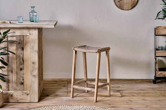 Nkuku Vinay Woven Counter Stool Natural