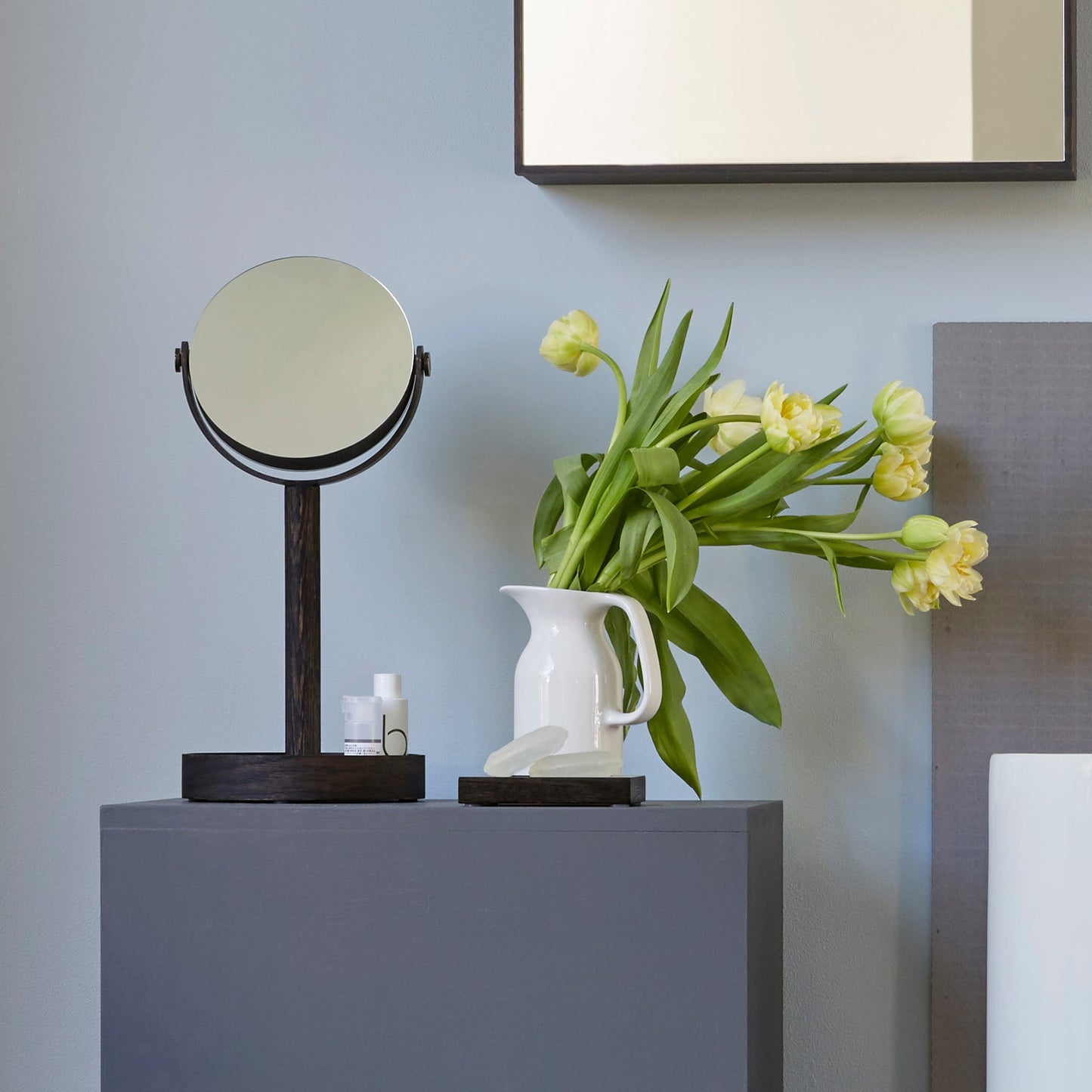 Wireworks Magnify Mirror Close Up Dark Oak