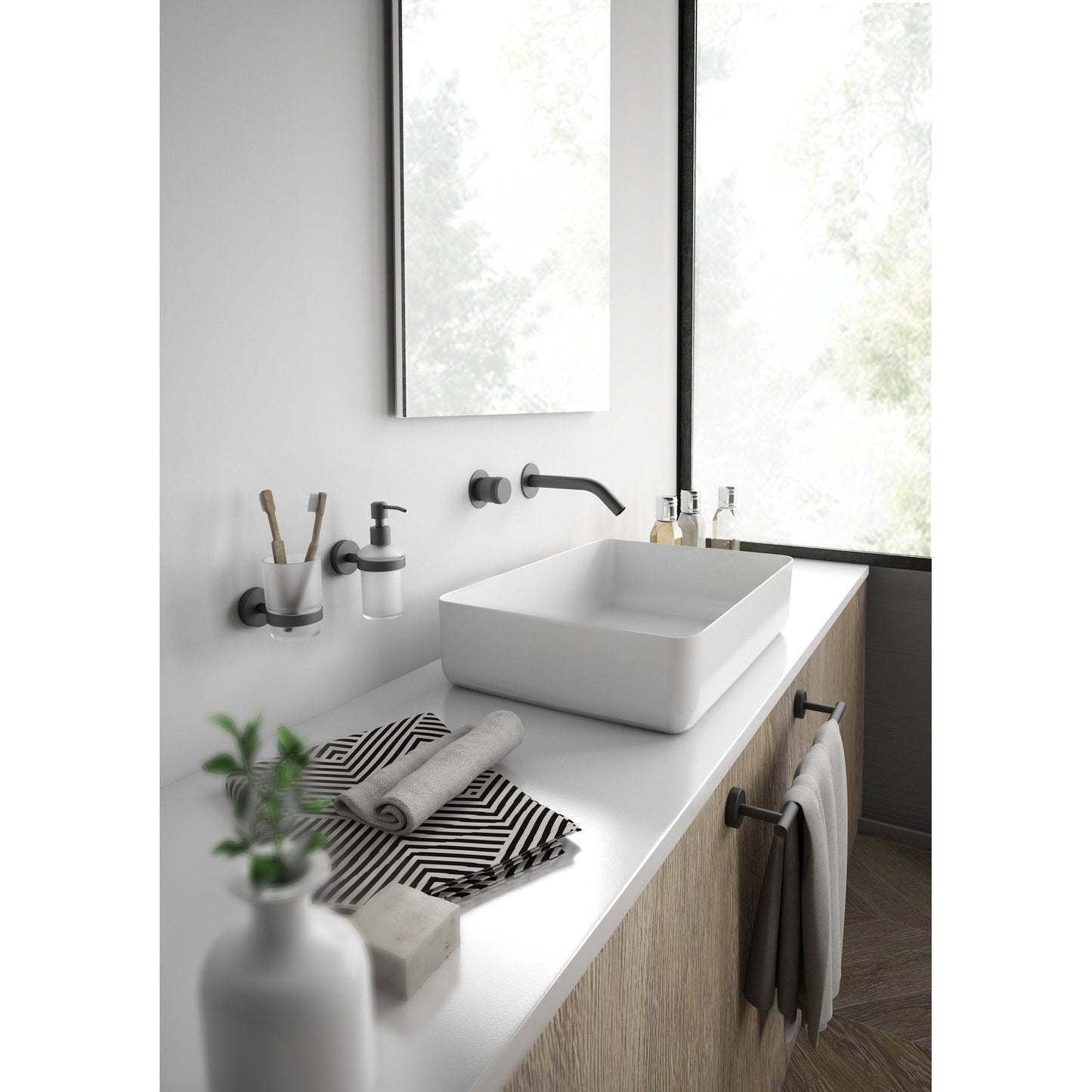 Origins Living Gedy Eros Towel Rail 60cm Matt Black