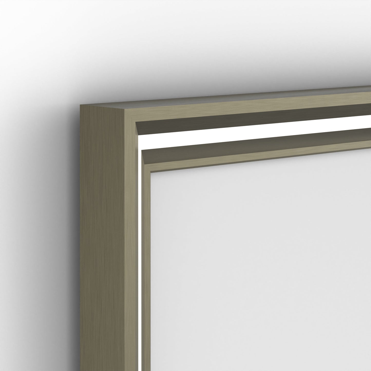 Origins Living Lexington Led Illuminated Mirror 60 Brushed Bronze 600 X 800mm