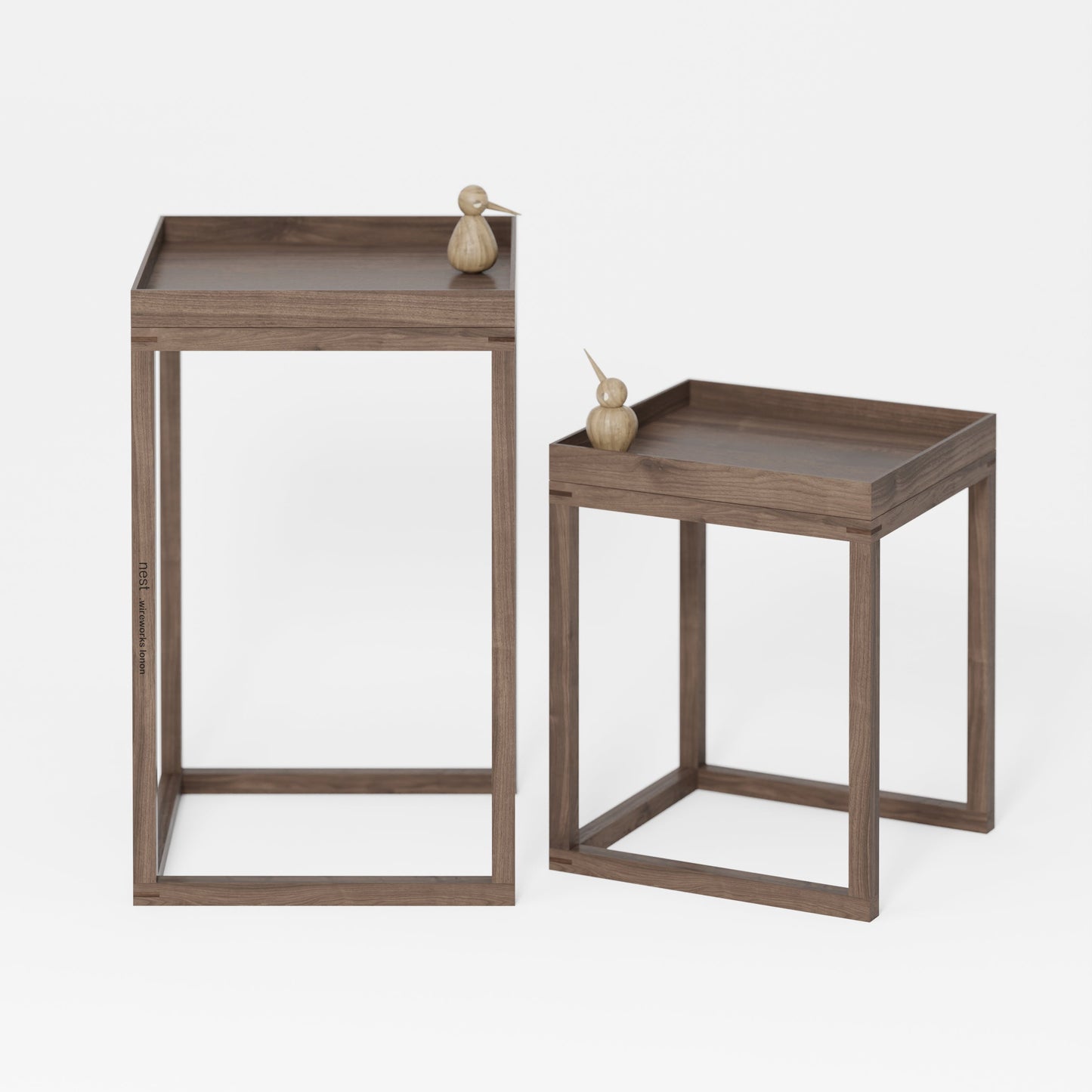Wireworks Side Table Nest Walnut