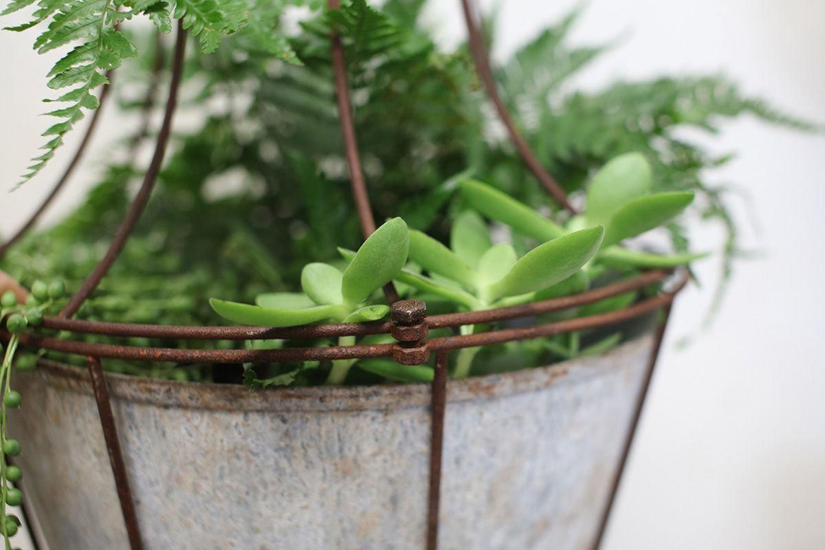 Nkuku Abari Caged Hanging Planter