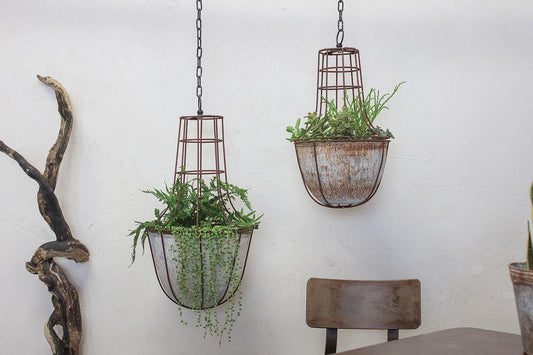 Nkuku Abari Caged Hanging Planter