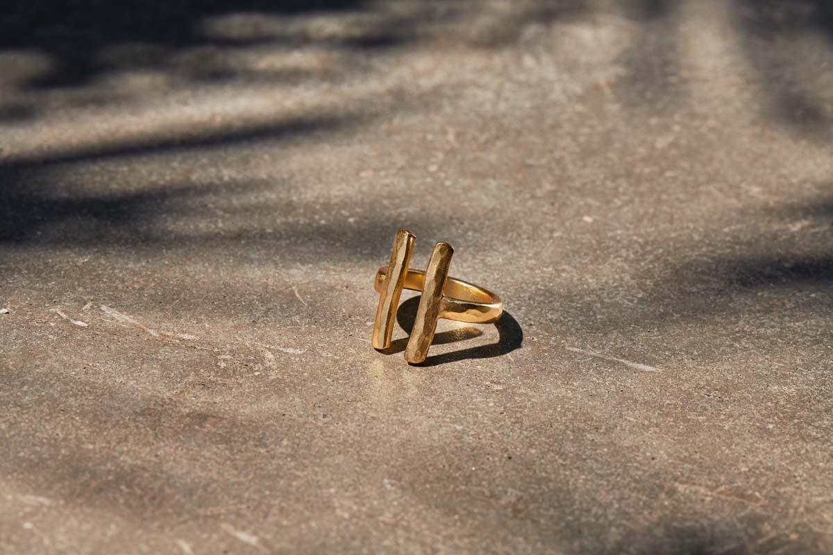 Nkuku Atili Double Bar Ring Band