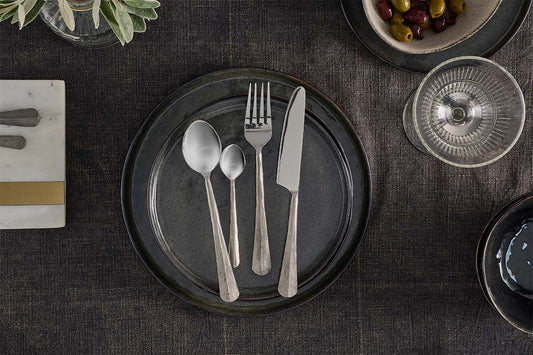 Nkuku Osko Cutlery Set Brushed Silver (Set Of 16)