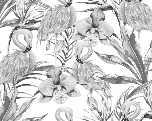 Origin Murals Paradise Flamingo Noir 300cm X 240cm